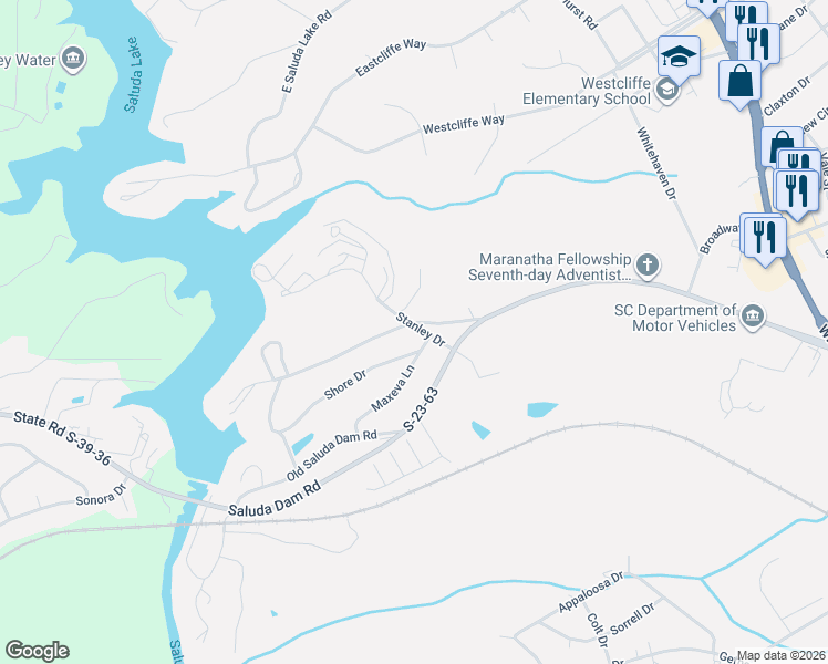 map of restaurants, bars, coffee shops, grocery stores, and more near 207 Deborah Lane in Greenville