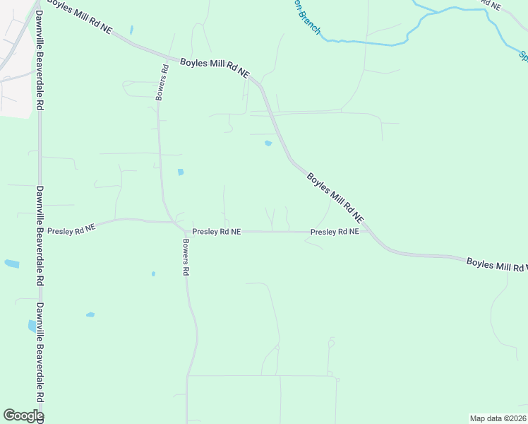 map of restaurants, bars, coffee shops, grocery stores, and more near 1381 Presley Road Northeast in Dalton