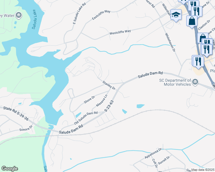 map of restaurants, bars, coffee shops, grocery stores, and more near 207 Deborah Lane in Greenville