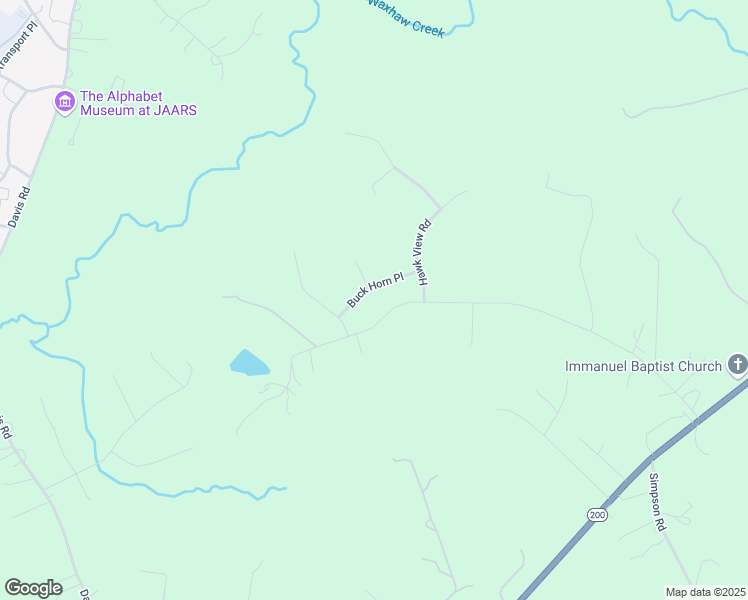 map of restaurants, bars, coffee shops, grocery stores, and more near 6603 Buck Horn Place in Waxhaw