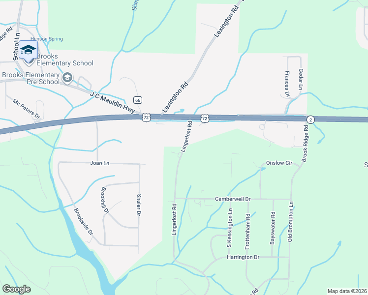 map of restaurants, bars, coffee shops, grocery stores, and more near 83 Lingerlost Road in Killen