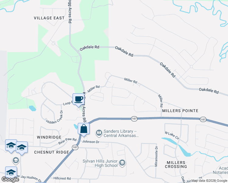 map of restaurants, bars, coffee shops, grocery stores, and more near 9941 Hickory Heights Drive in Sherwood
