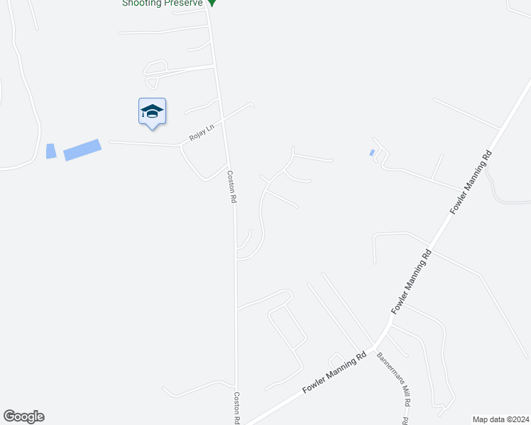 map of restaurants, bars, coffee shops, grocery stores, and more near 116 Camellia Creek Drive in Richlands