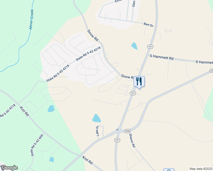 map of restaurants, bars, coffee shops, grocery stores, and more near 500 Snow Road in Greer