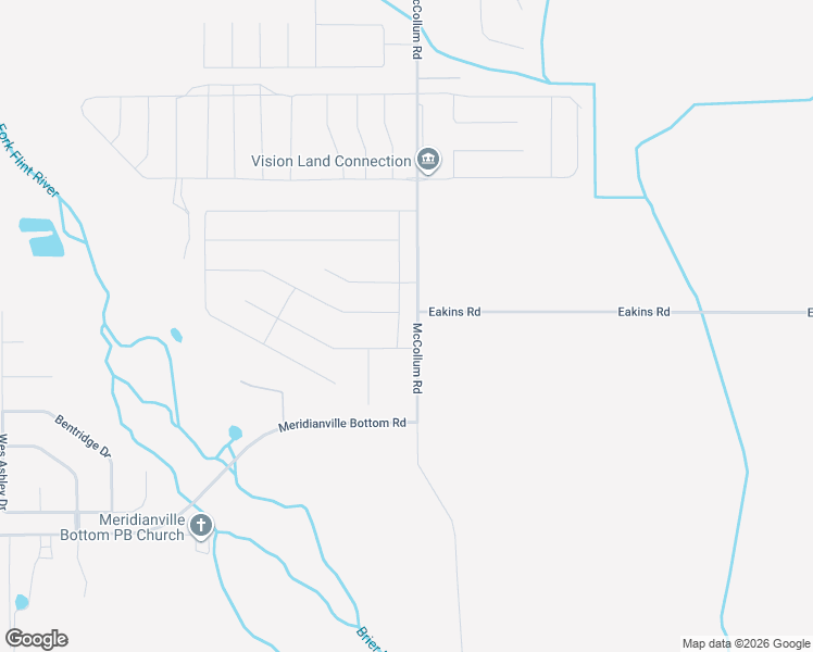 map of restaurants, bars, coffee shops, grocery stores, and more near McCollum Road in Meridianville