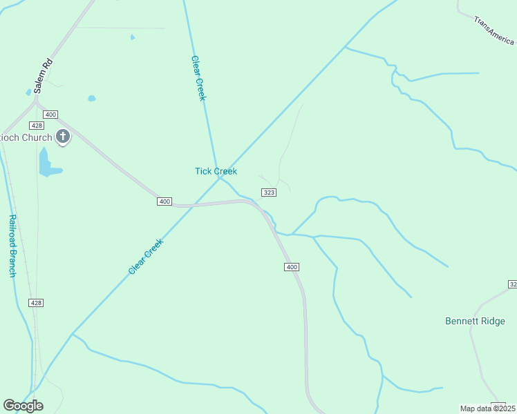 map of restaurants, bars, coffee shops, grocery stores, and more near County Road 323 in Corinth