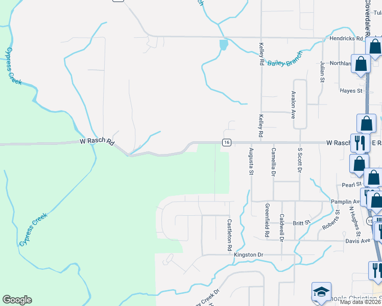 map of restaurants, bars, coffee shops, grocery stores, and more near 815 West Rasch Road in Florence