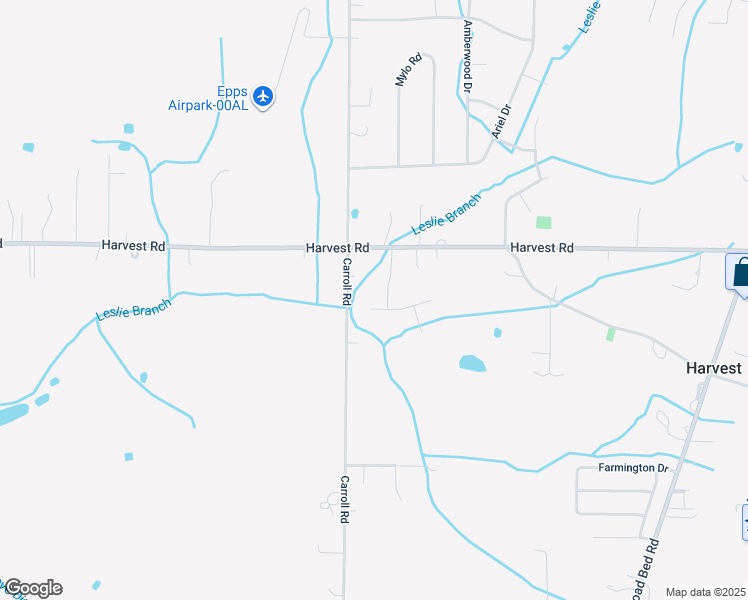 map of restaurants, bars, coffee shops, grocery stores, and more near 227 Glen Meadows Lane in Harvest
