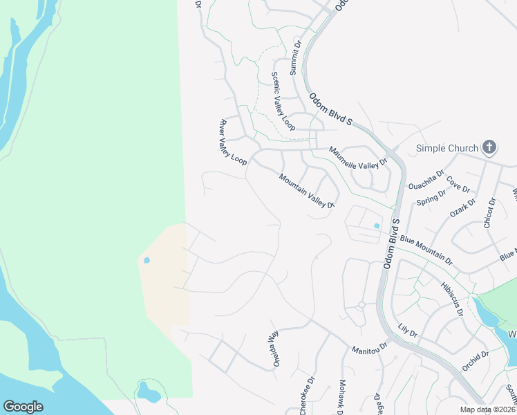 map of restaurants, bars, coffee shops, grocery stores, and more near 173 Mountain Valley Drive in Maumelle