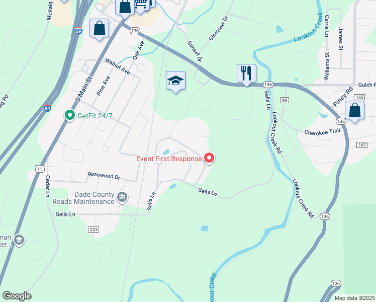 map of restaurants, bars, coffee shops, grocery stores, and more near 296 Bernice Drive in Trenton