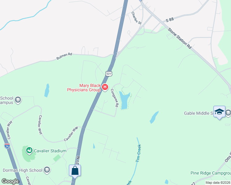 map of restaurants, bars, coffee shops, grocery stores, and more near 356 Congaree Rd in Roebuck