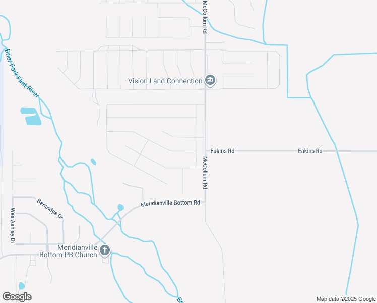 map of restaurants, bars, coffee shops, grocery stores, and more near McCollum Road in Meridianville