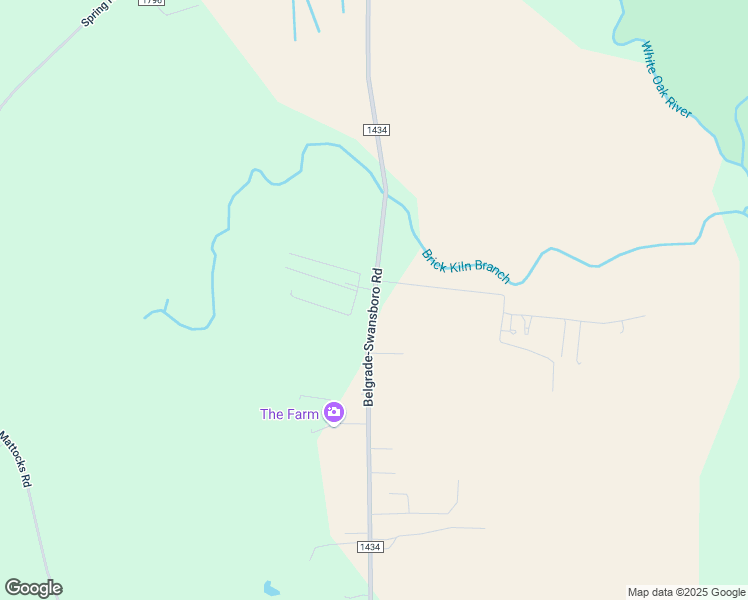 map of restaurants, bars, coffee shops, grocery stores, and more near 2310 Belgrade-Swansboro Road in Maysville
