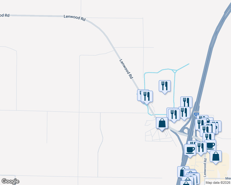 map of restaurants, bars, coffee shops, grocery stores, and more near High Desert Road in Barstow