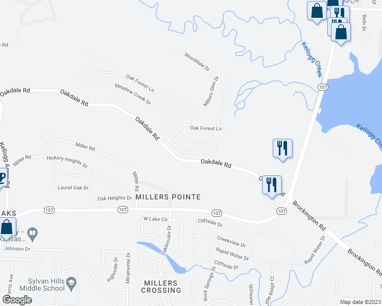 map of restaurants, bars, coffee shops, grocery stores, and more near 9201 Meadow Gardens Circle in Sherwood