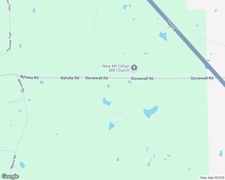 map of restaurants, bars, coffee shops, grocery stores, and more near 22 Blue Bird Lane in Byhalia