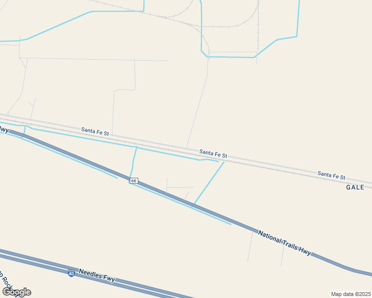 map of restaurants, bars, coffee shops, grocery stores, and more near Santa Fe Street in Daggett
