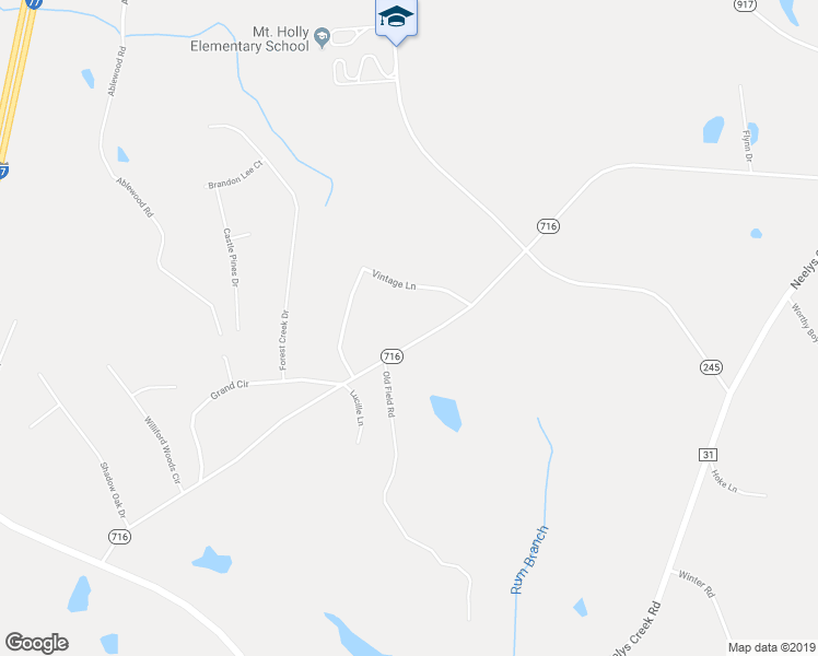 map of restaurants, bars, coffee shops, grocery stores, and more near 1627 Barringer Road in Rock Hill