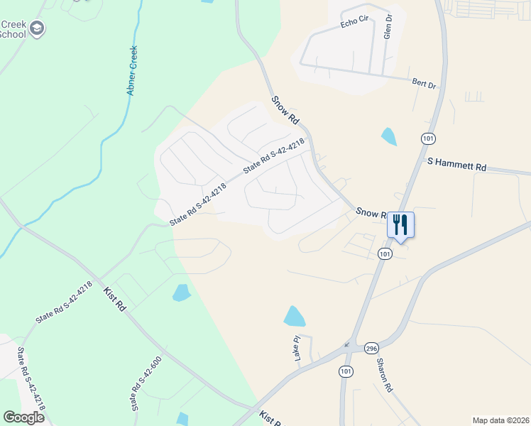 map of restaurants, bars, coffee shops, grocery stores, and more near 438 Bucklebury Road in Greer