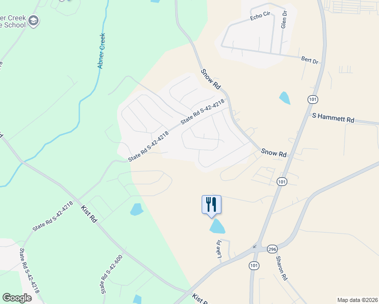 map of restaurants, bars, coffee shops, grocery stores, and more near 438 Bucklebury Road in Greer