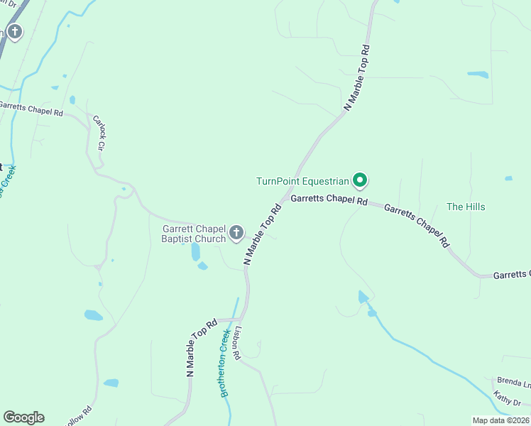 map of restaurants, bars, coffee shops, grocery stores, and more near 3534 North Marble Top Road in Chickamauga