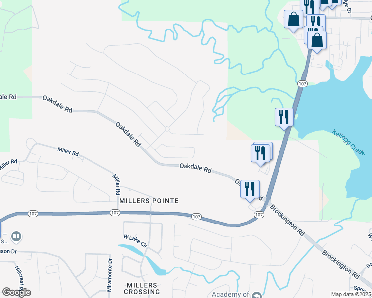 map of restaurants, bars, coffee shops, grocery stores, and more near 9201 Meadow Gardens Circle in Sherwood