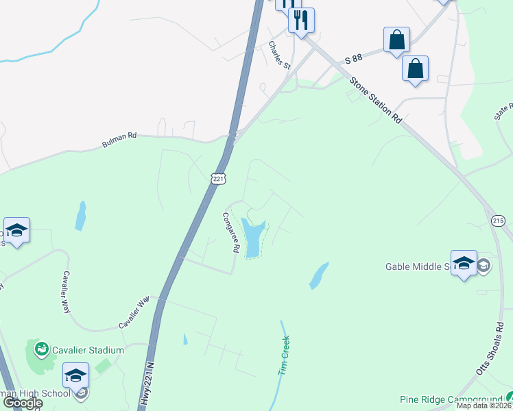map of restaurants, bars, coffee shops, grocery stores, and more near 428 Congaree Road in Roebuck