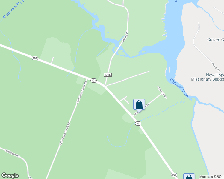 map of restaurants, bars, coffee shops, grocery stores, and more near 3935 Highway 101 in Havelock