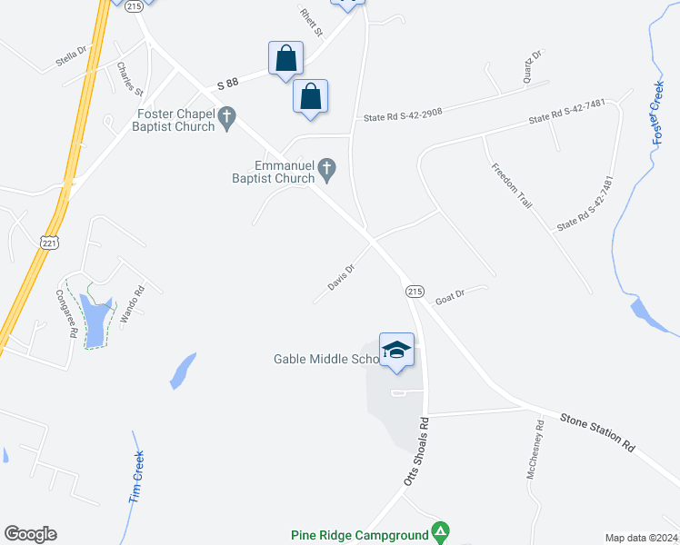 map of restaurants, bars, coffee shops, grocery stores, and more near 3138 Stone Station Road in Spartanburg