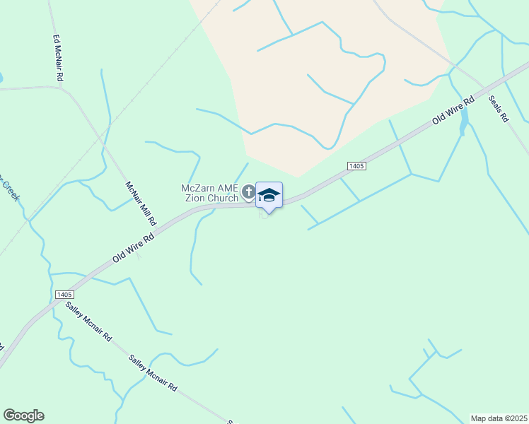 map of restaurants, bars, coffee shops, grocery stores, and more near 18700 Old Wire Road in Laurinburg