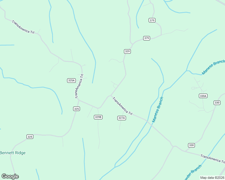 map of restaurants, bars, coffee shops, grocery stores, and more near County Road 329 in Corinth