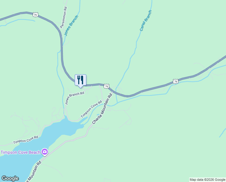 map of restaurants, bars, coffee shops, grocery stores, and more near 7142 U.S. 76 in Clayton