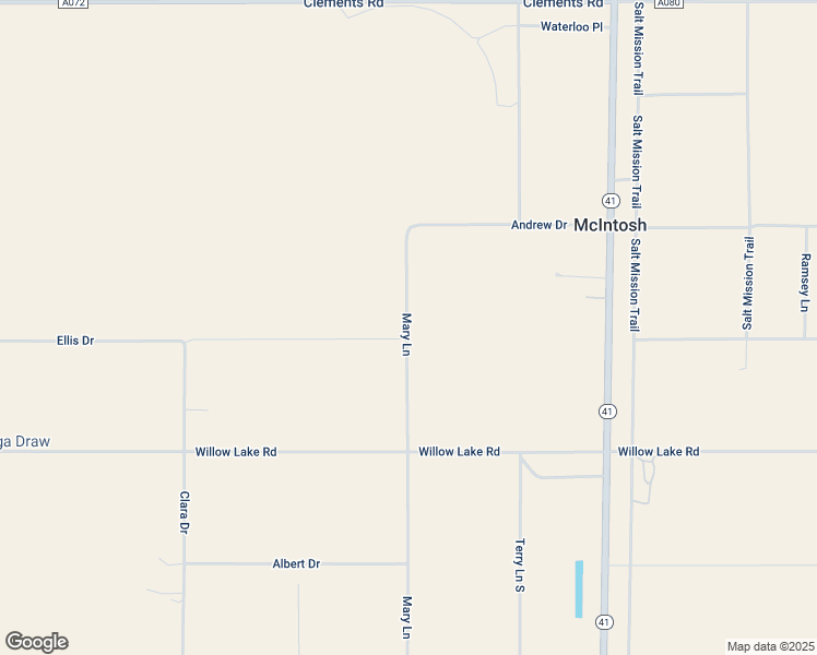 map of restaurants, bars, coffee shops, grocery stores, and more near 41 Mary Lane in McIntosh