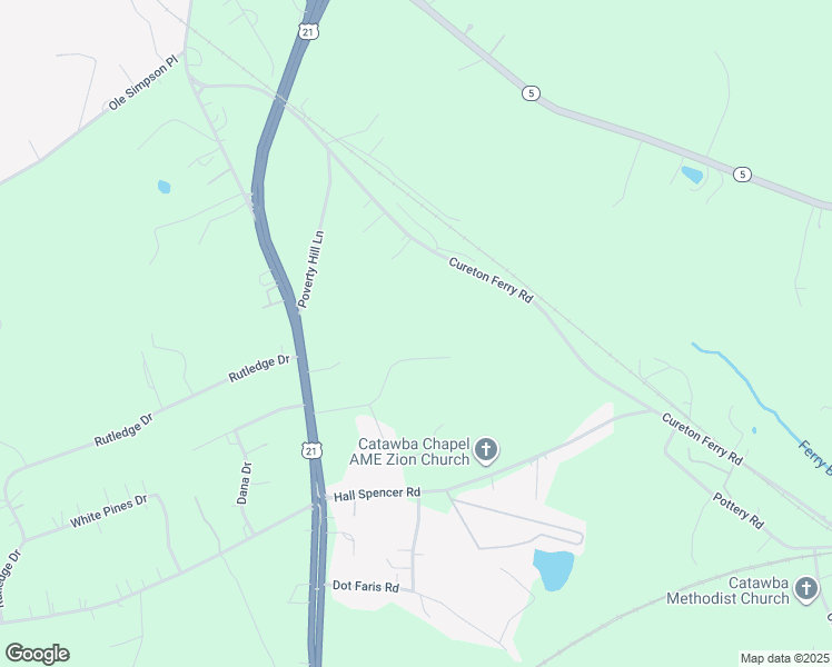 map of restaurants, bars, coffee shops, grocery stores, and more near 203 Ashland Oaks Drive in Catawba