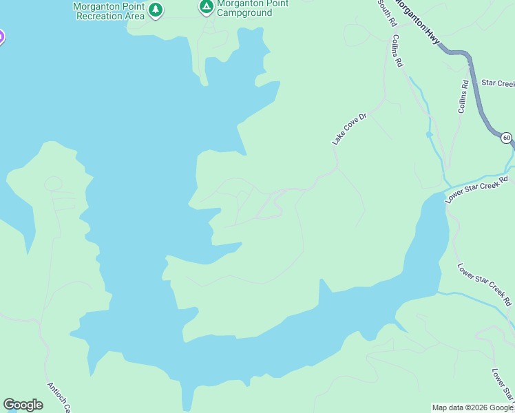 map of restaurants, bars, coffee shops, grocery stores, and more near 311 Lake Cove Circle in Morganton