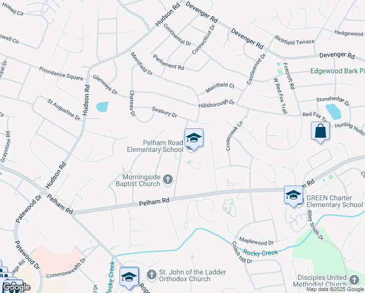 map of restaurants, bars, coffee shops, grocery stores, and more near 100 S-23-183 in Greenville