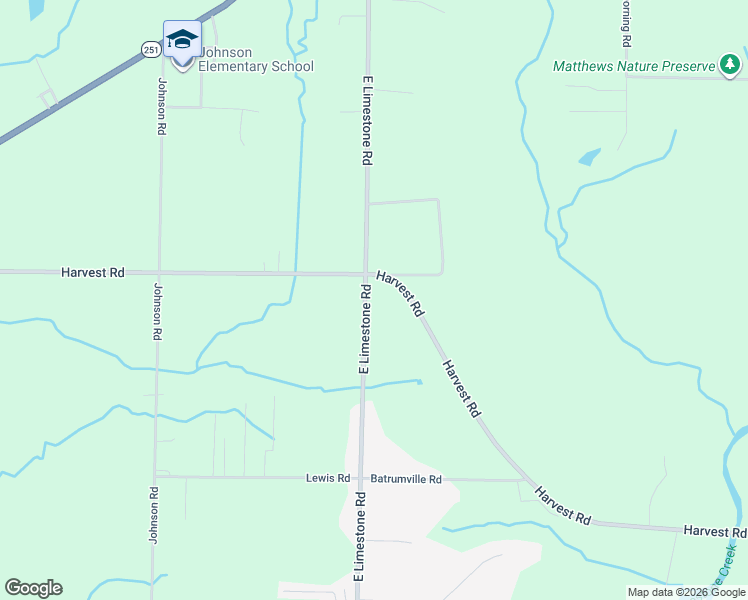 map of restaurants, bars, coffee shops, grocery stores, and more near 27686 Harvest Road in Toney