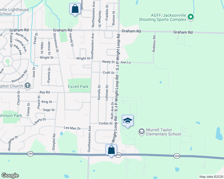 map of restaurants, bars, coffee shops, grocery stores, and more near 714 Charlotte Circle in Jacksonville