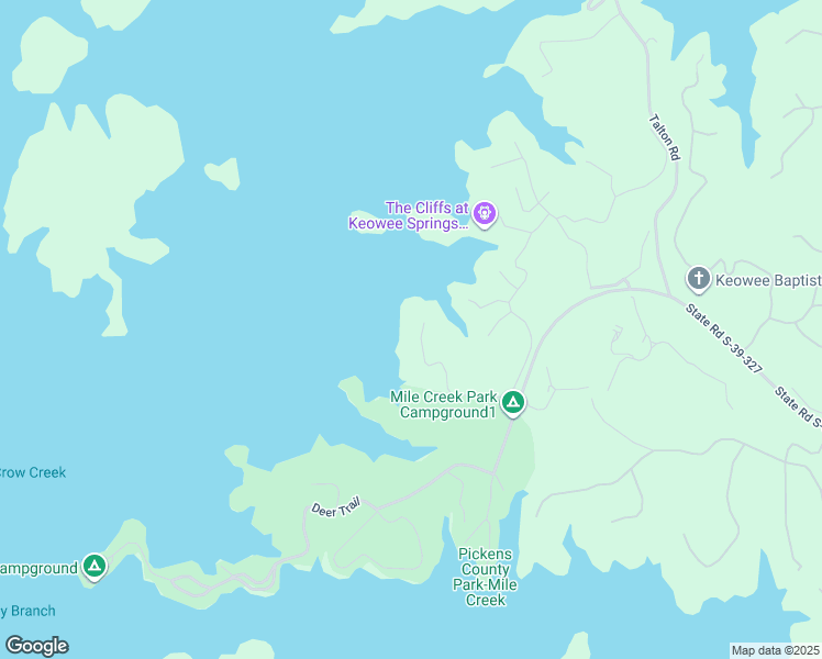 map of restaurants, bars, coffee shops, grocery stores, and more near 583 Leaning Pine Trail in Six Mile