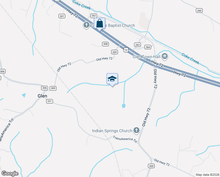 map of restaurants, bars, coffee shops, grocery stores, and more near in Glen