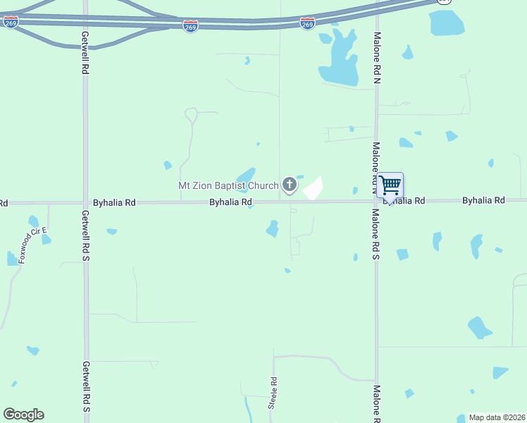 map of restaurants, bars, coffee shops, grocery stores, and more near 3605 Byhalia Road in Hernando