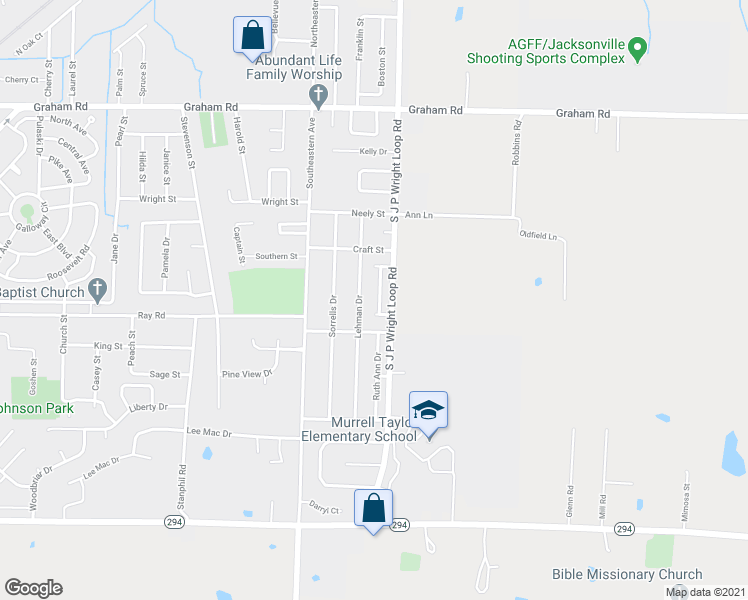 map of restaurants, bars, coffee shops, grocery stores, and more near 708 Charlotte Circle in Jacksonville