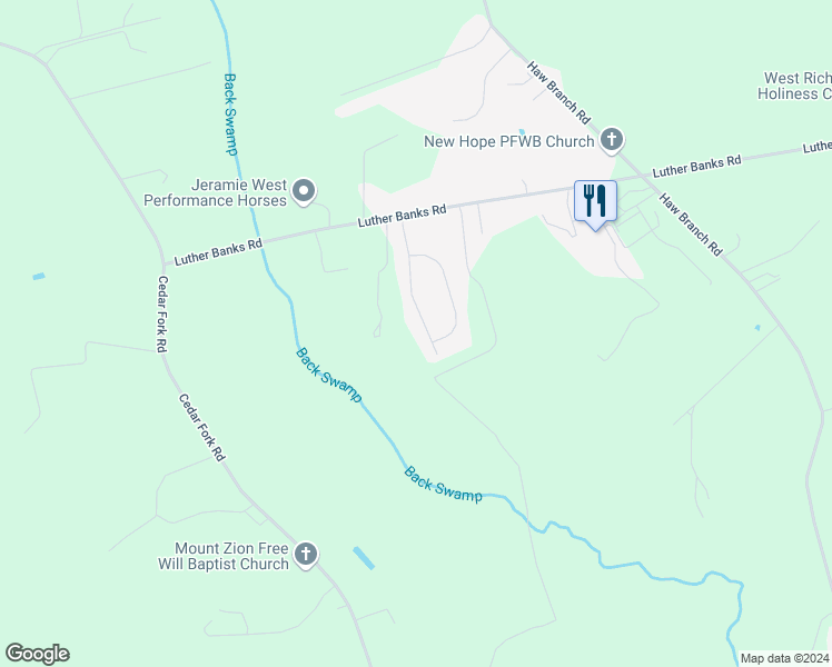 map of restaurants, bars, coffee shops, grocery stores, and more near 120 Eagle Ridge Drive in Beulaville