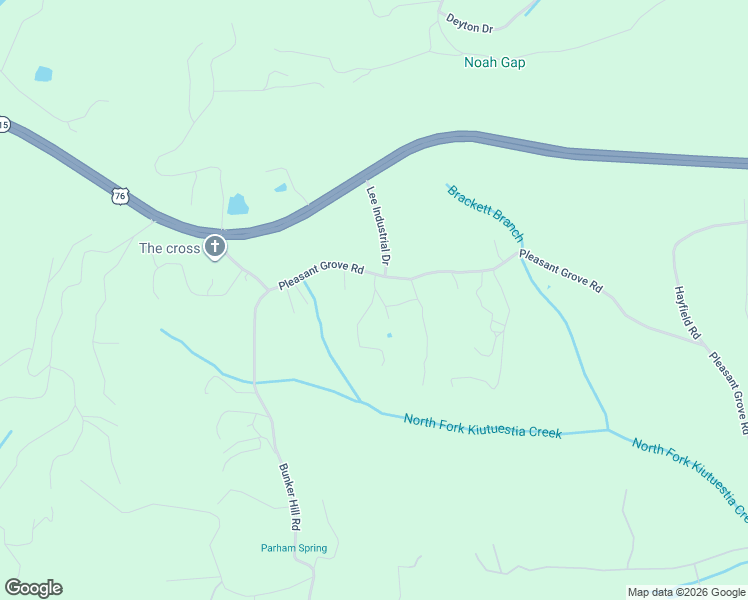 map of restaurants, bars, coffee shops, grocery stores, and more near 88 Peachtree Lane in Blairsville