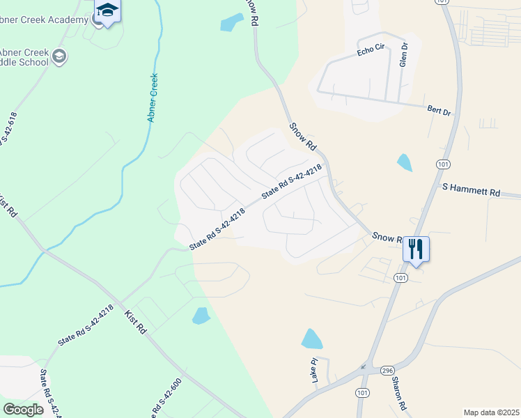 map of restaurants, bars, coffee shops, grocery stores, and more near 407 Bucklebury Road in Greer
