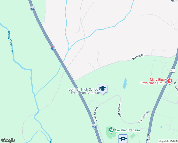 map of restaurants, bars, coffee shops, grocery stores, and more near 309 Bulman Road in Roebuck