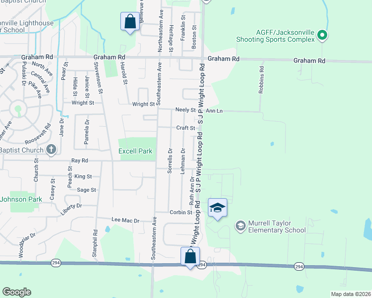 map of restaurants, bars, coffee shops, grocery stores, and more near 714 Charlotte Circle in Jacksonville