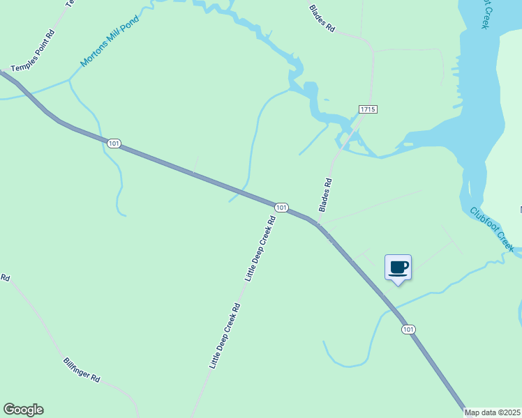 map of restaurants, bars, coffee shops, grocery stores, and more near 3750 North Carolina 101 in Havelock