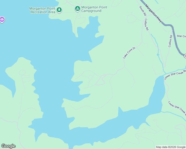 map of restaurants, bars, coffee shops, grocery stores, and more near 311 Lake Cove Circle in Morganton