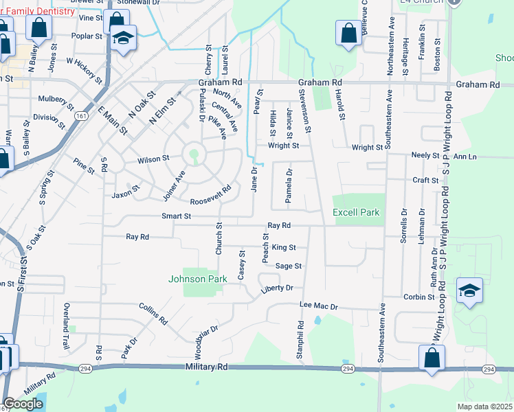 map of restaurants, bars, coffee shops, grocery stores, and more near 810 Jane Drive in Jacksonville